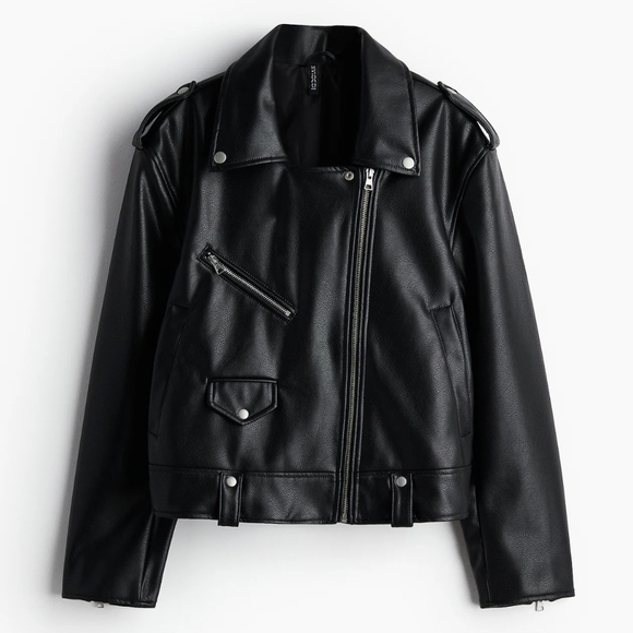 H&M Faux Leather Biker Jacket - Picture 2 of 4